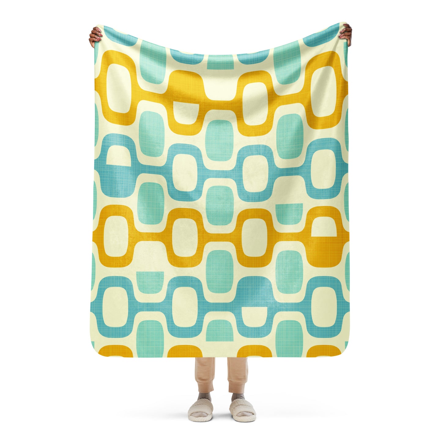 Marigold Lagoon Sherpa blanket