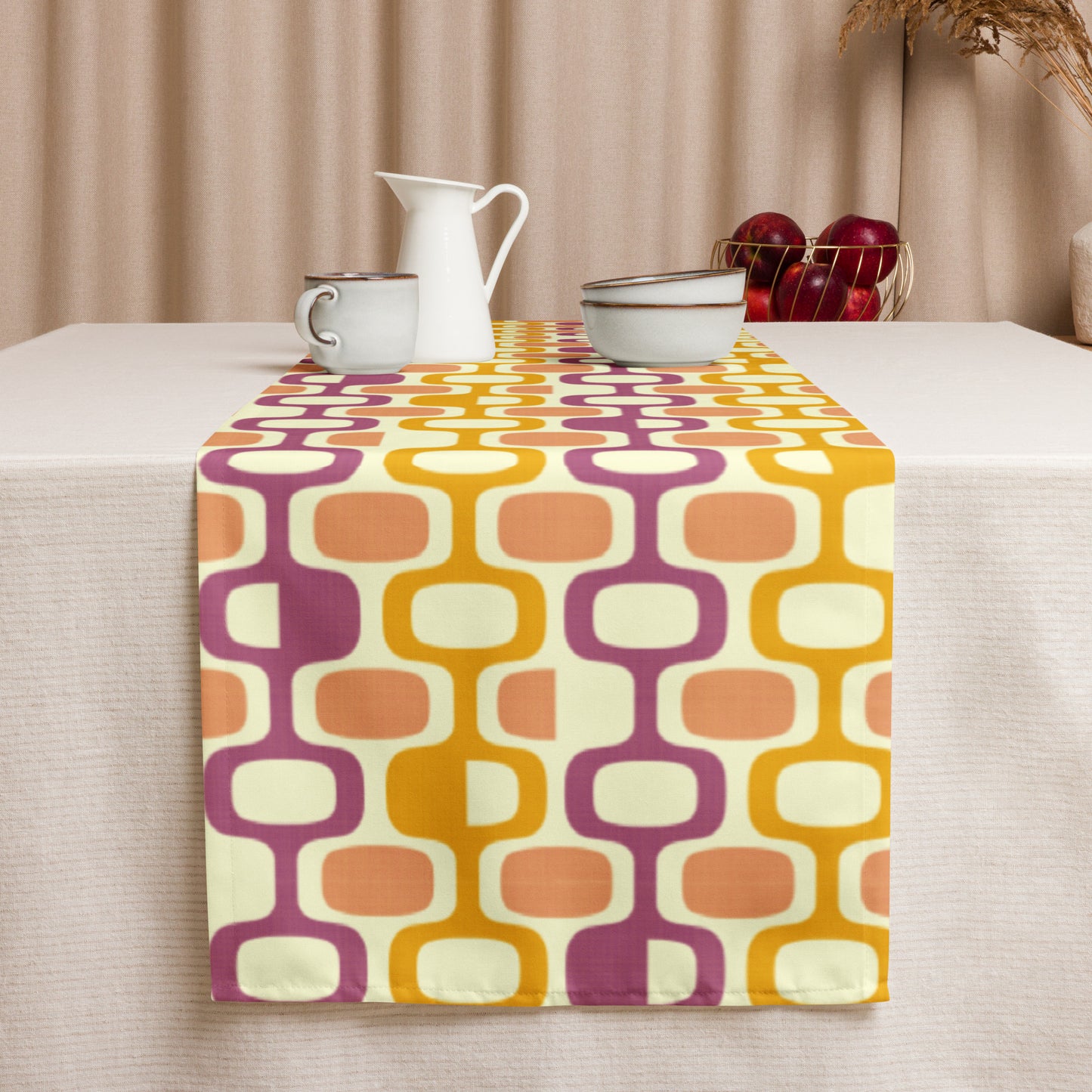 Peach Berry Marigold Table runner