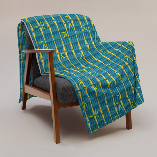 Bamboo Moderne Ocean Fade Throw Blanket