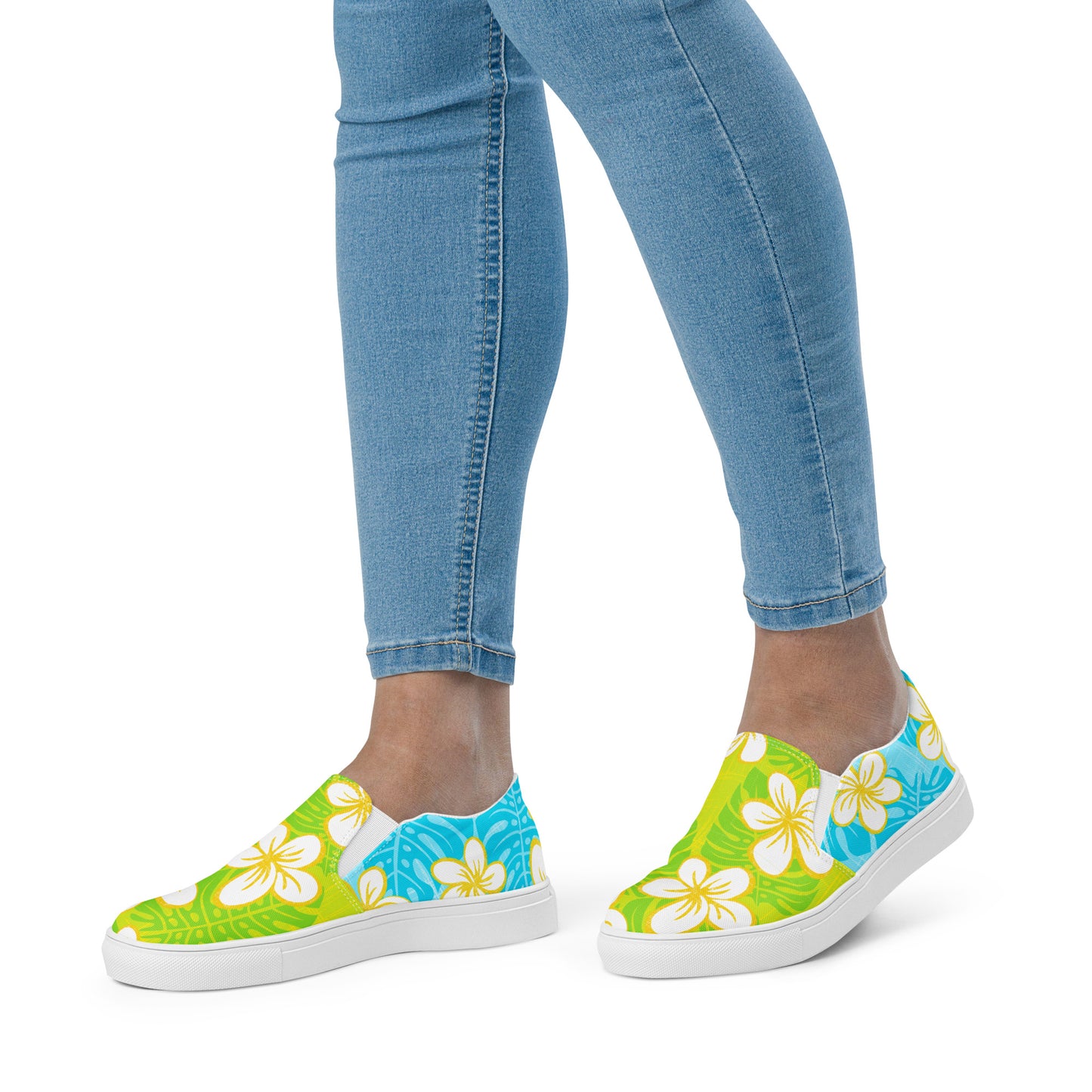 Sweet Summer Garden Women’s slip-on canvas shoes