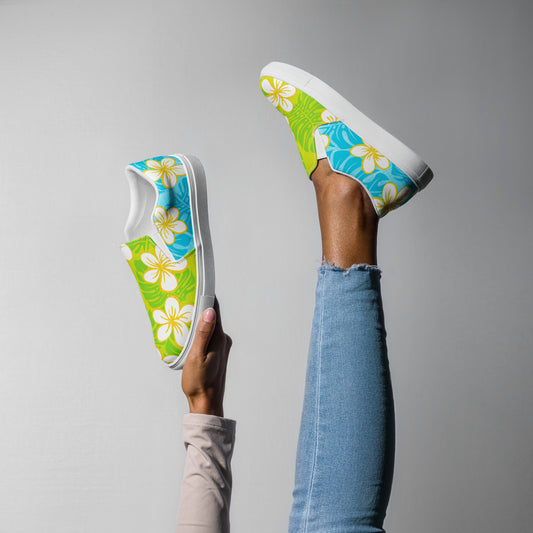 Sweet Summer Garden Women’s slip-on canvas shoes