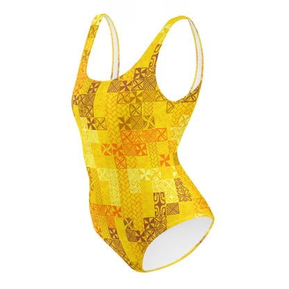 Yellow Tapa Tuesday One-Piece Swimsuit