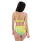 Warm & Cool Check Recycled high-waisted bikini