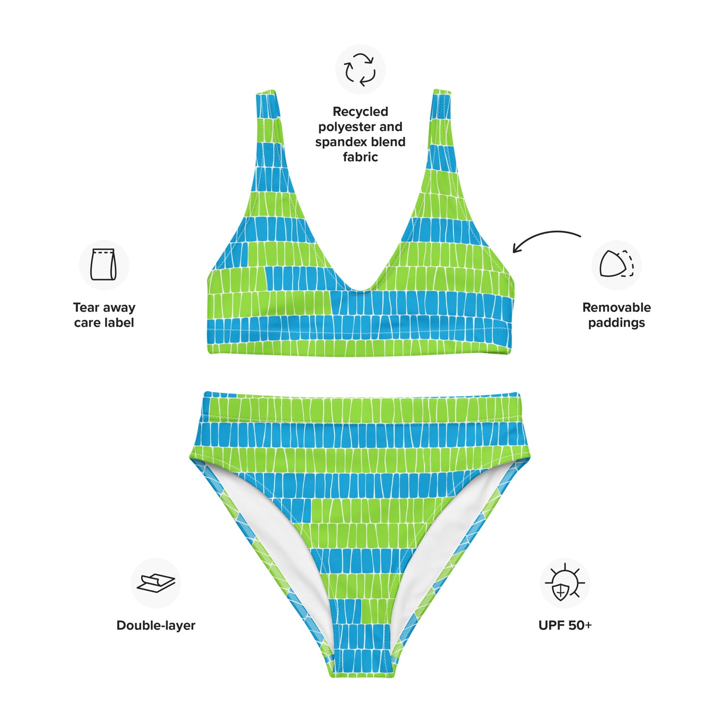 Modna Stone BG Recycled high-waisted bikini