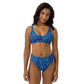 Deep Tiki Wave Recycled high-waisted bikini