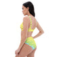 Warm & Cool Check Recycled high-waisted bikini
