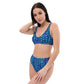 Deep Tiki Wave Recycled high-waisted bikini