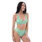 '77 Hustle Sea Garden Recycled high-waisted bikini