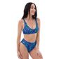Deep Tiki Wave Recycled high-waisted bikini