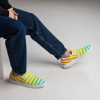 Tropic Stripe Men’s slip-on canvas shoes
