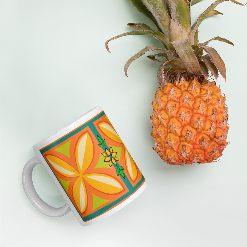 Kapuna Aloha orange Mug - The Mad Tropic