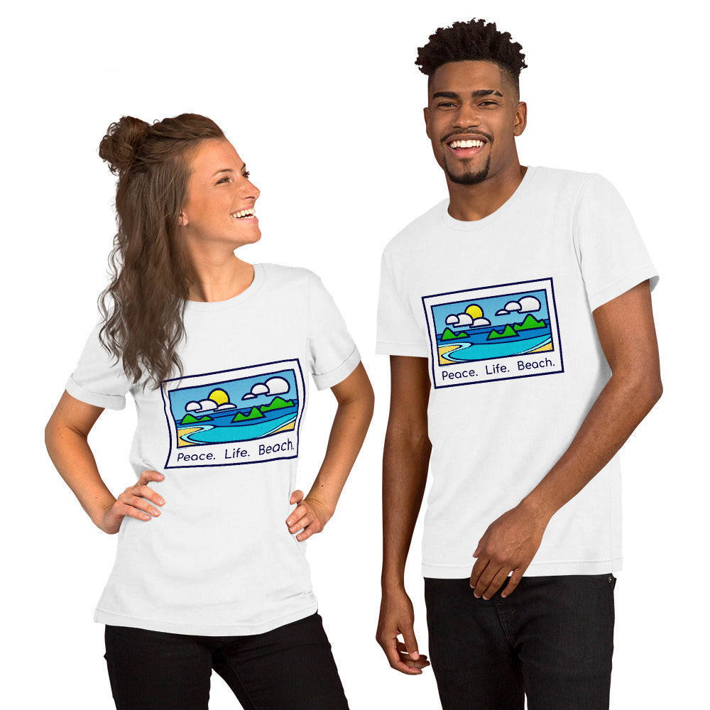 Peace/Life/Beach Short-Sleeve Unisex T-Shirt - The Mad Tropic