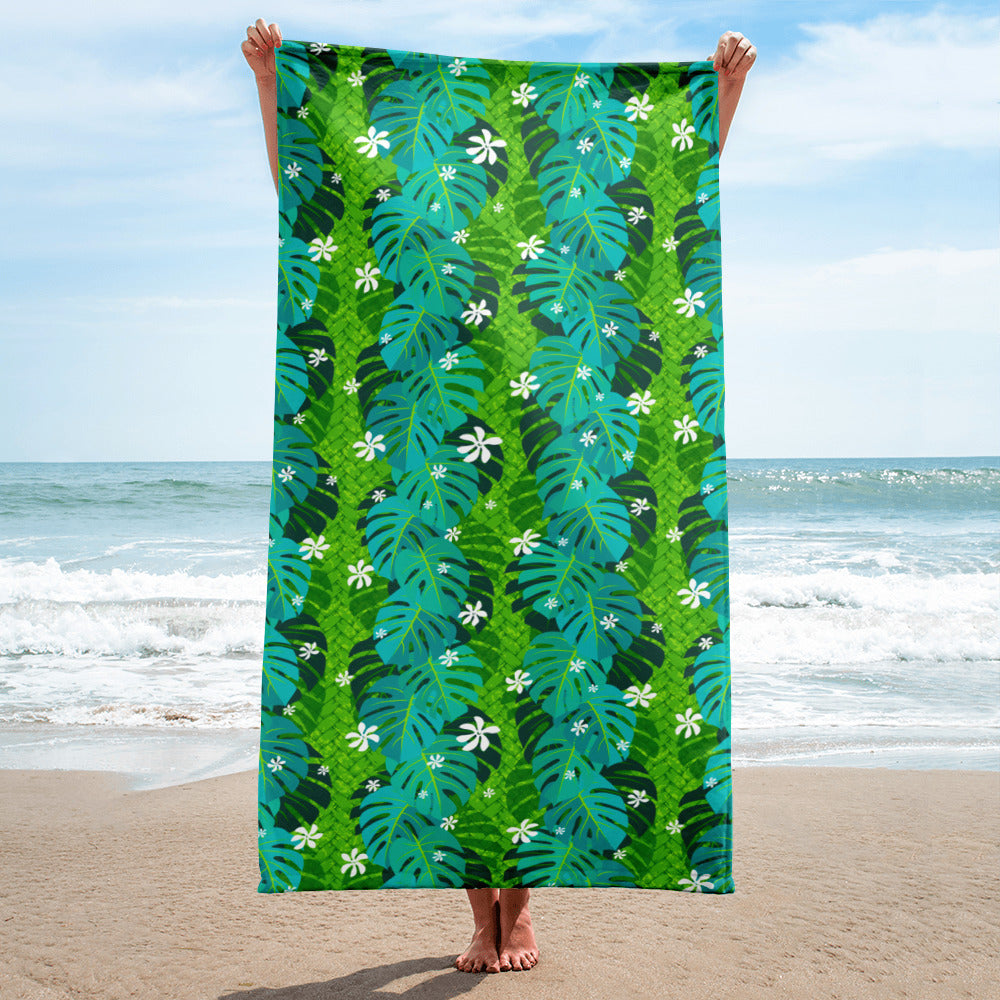 Monstera Tiare Weave Towel - The Mad Tropic