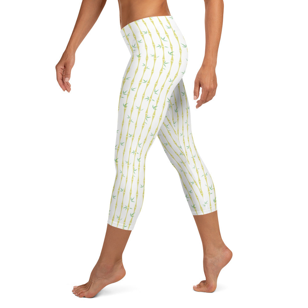 Bamboo Snow Capri Leggings - The Mad Tropic