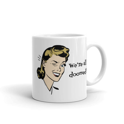 All Doom White glossy mug