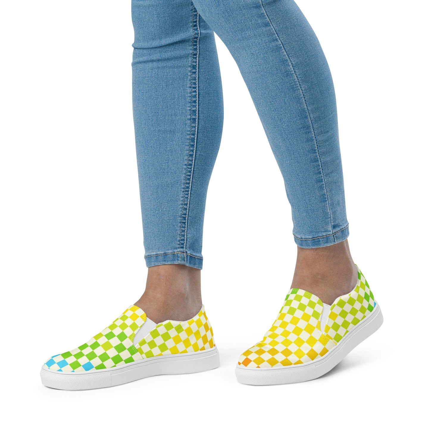 Warm & Cool Check Women’s slip-on canvas shoes